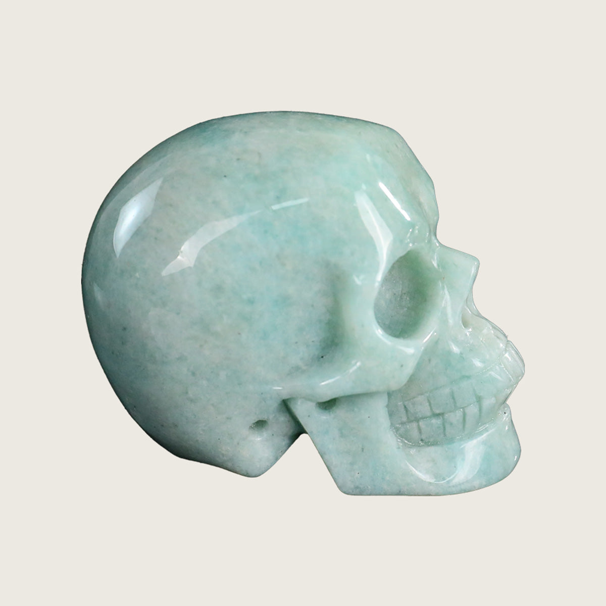2.2" Amazonite Crystal Skull Carving  #SKH22065