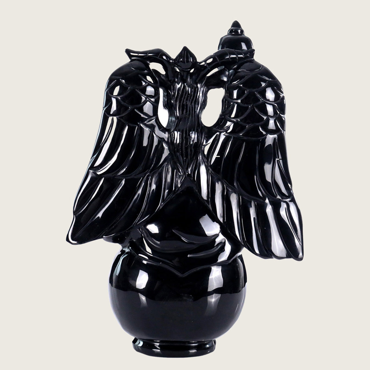 8.0" Black Obsidian Ghost King Carving  #CTC0003