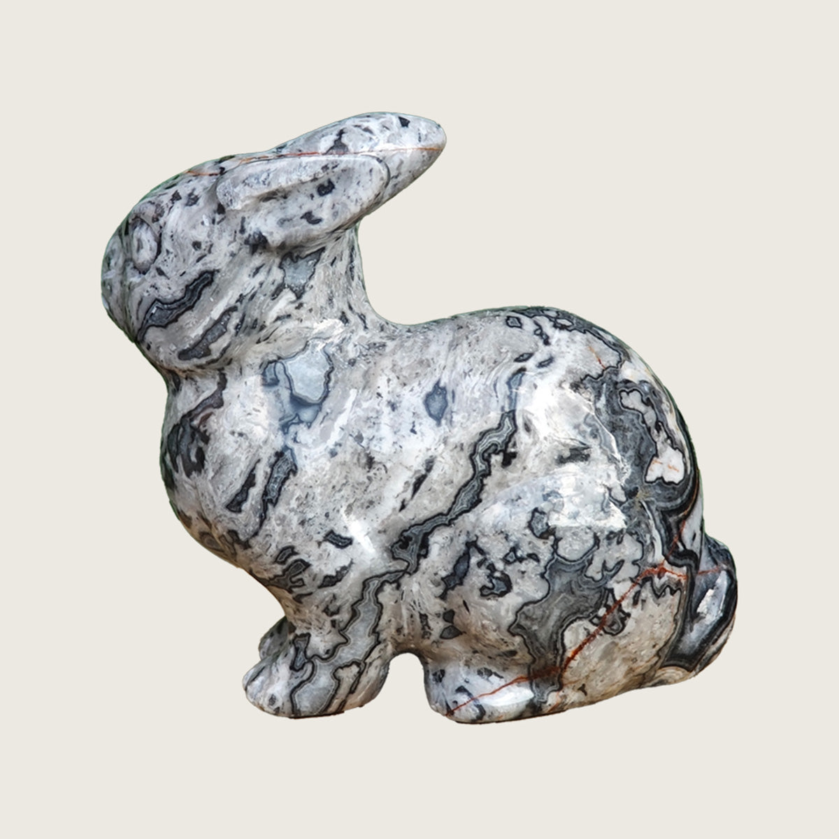 2.2" Picasso Jasper Rabbit Carving  #CHA0012