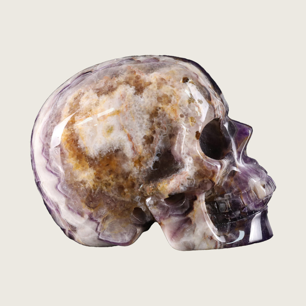 3.0" Dream Amethyst Crystal Skull Carving  #SKH30078