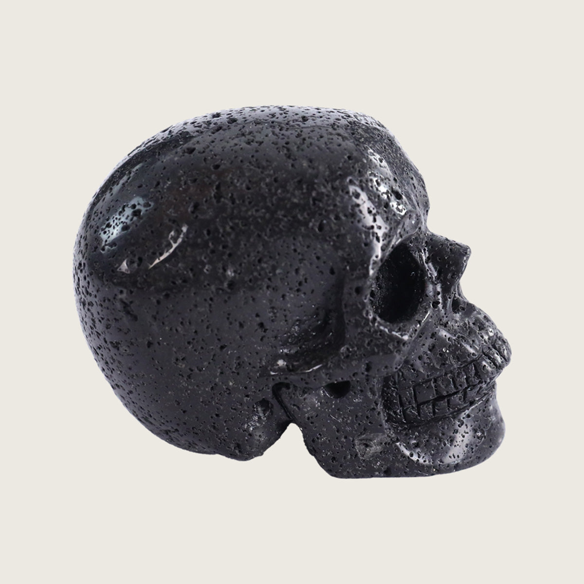 3.0" Hot Lava Stone Agate Crystal Skull Carving  #SKH30066