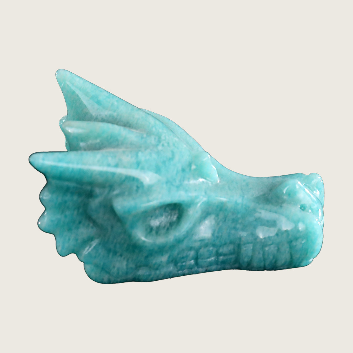 2.4" Amazonite Dragon Skull Carving  #CSC0006