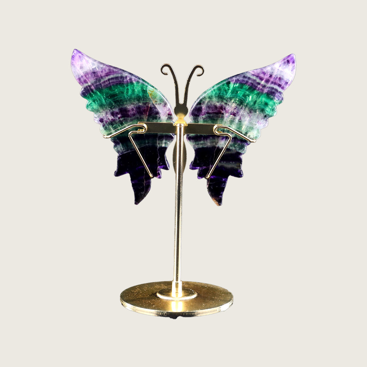 5.0" Fluorite Butterfly Wings Carving  #CHA0003