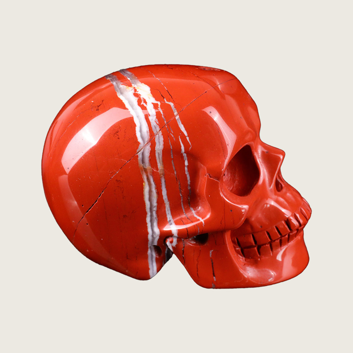 2.2" Red Jasper Crystal Skull Carving  #SKH22028