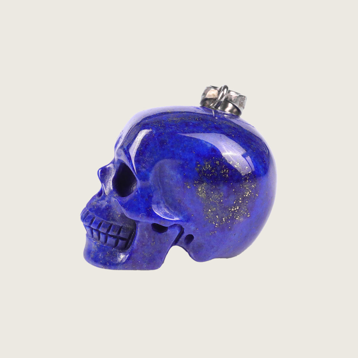 1.1" Lapis Lazuli Skull Pendant Carving  #CSC0020