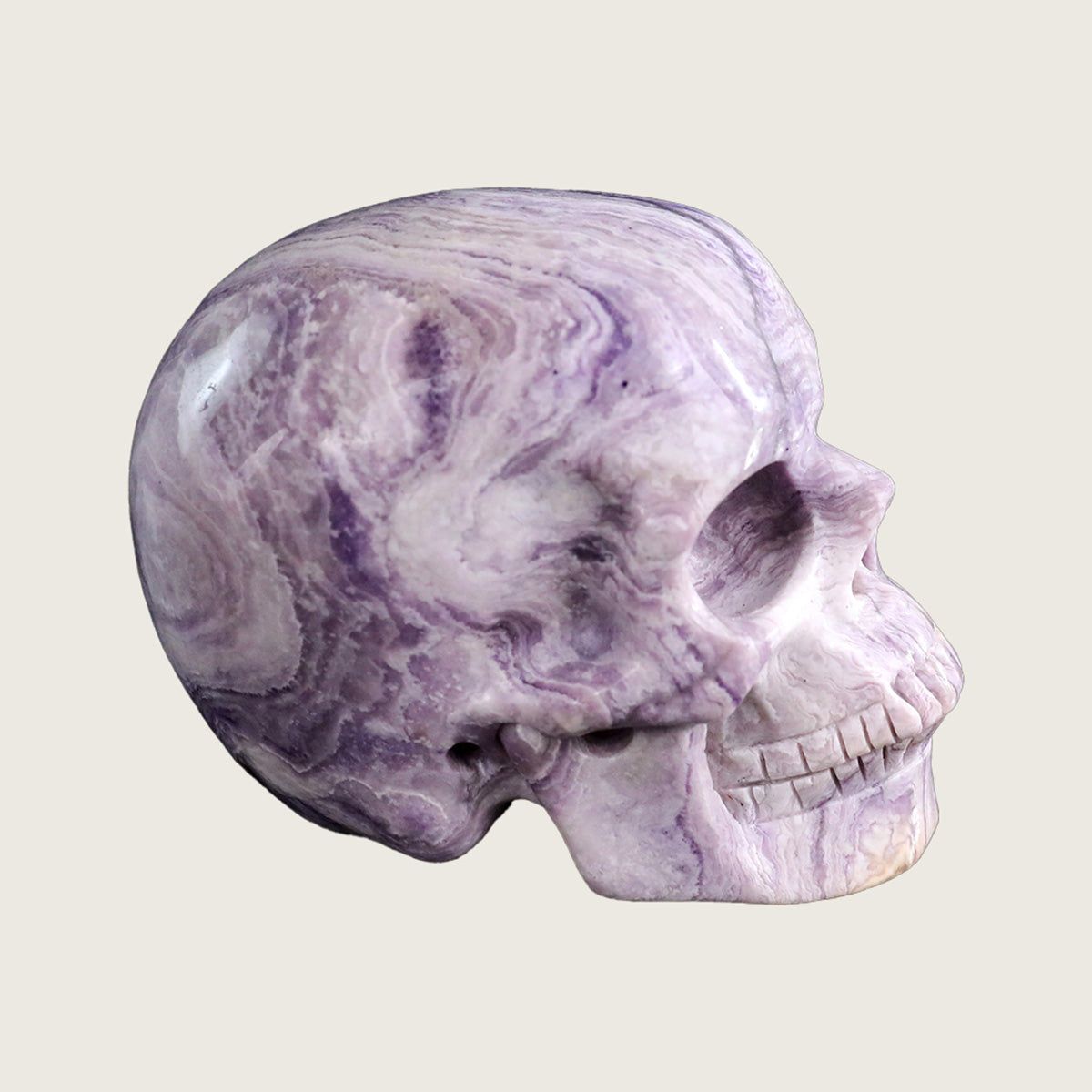 3.0" Purple Malachite Crystal Skull Carving  #SKH30038