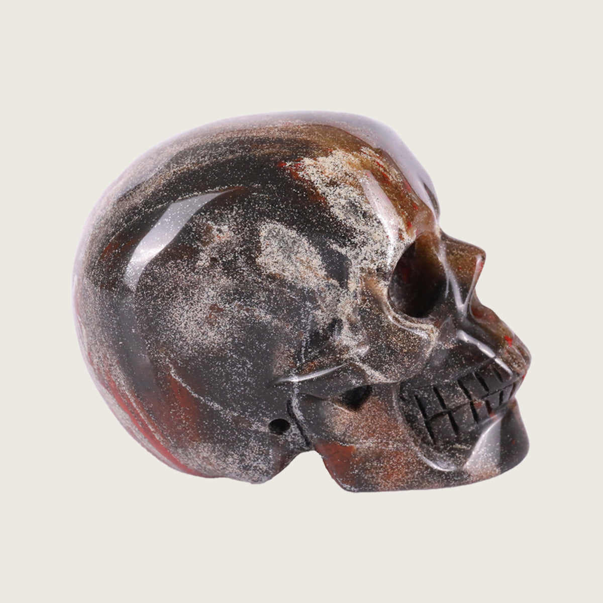 2.2" Red Jasper Crystal Skull Carving  #SKH22032
