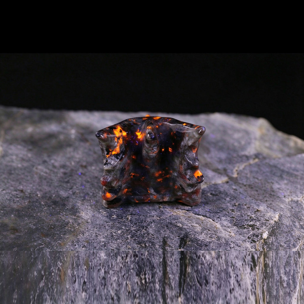 2.5" Yooperlite Dragon Skull Carving  #CSC0028