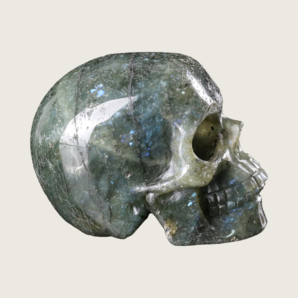 3.0" Blue Labradorite Crystal Skull Carving  #SKH30041