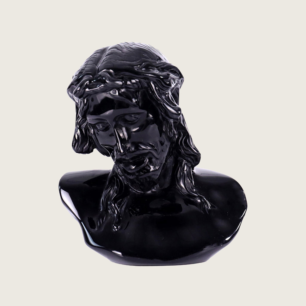 4.2" Black Obsidian Christ Carving  #CTC0054