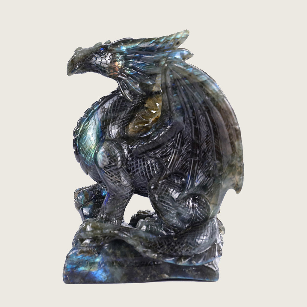 4.3" Labradorite Pterosaur Carving  #CTC0013