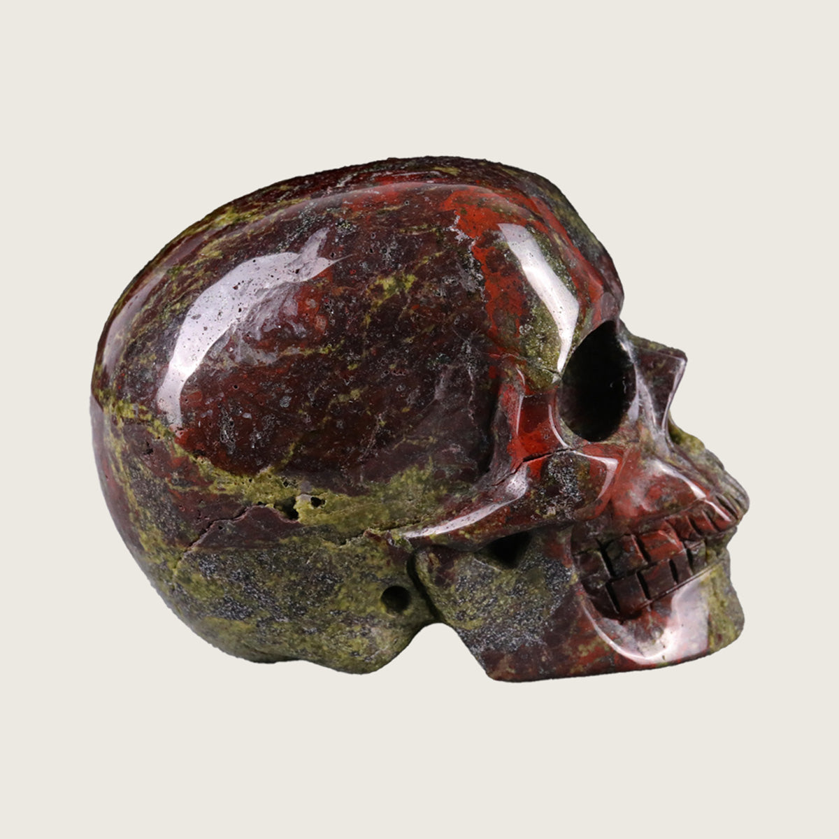 2.2" Dragon Blood Jasper Crystal Skull Carving  #SKH22050