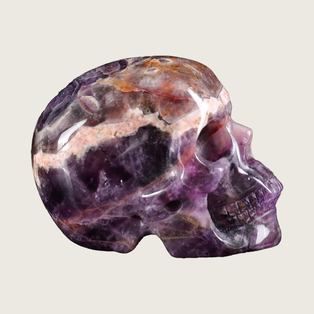 2.2" Amethyst Crystal Skull Carving  #SKH22059