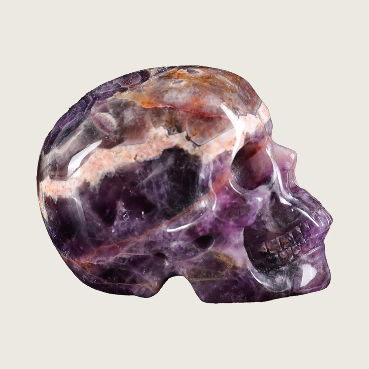 2.2" Amethyst Crystal Skull Carving  #SKH22059