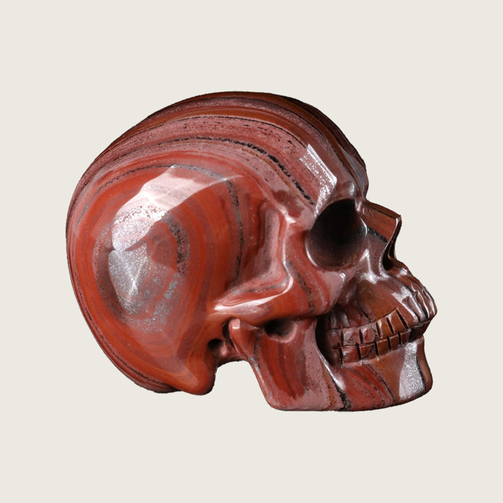 3.0" Tiger Iron Crystal Skull Carving  #SKH30042