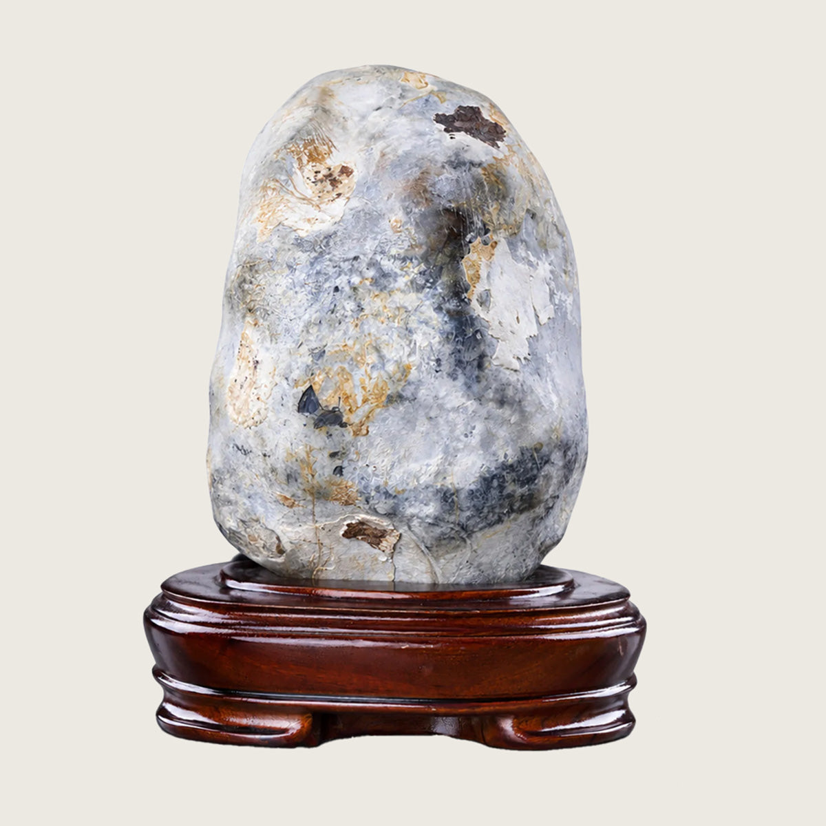 7.2" Blue Chalcedony Kwan-Yin Sculpture Carving  #CTC0039