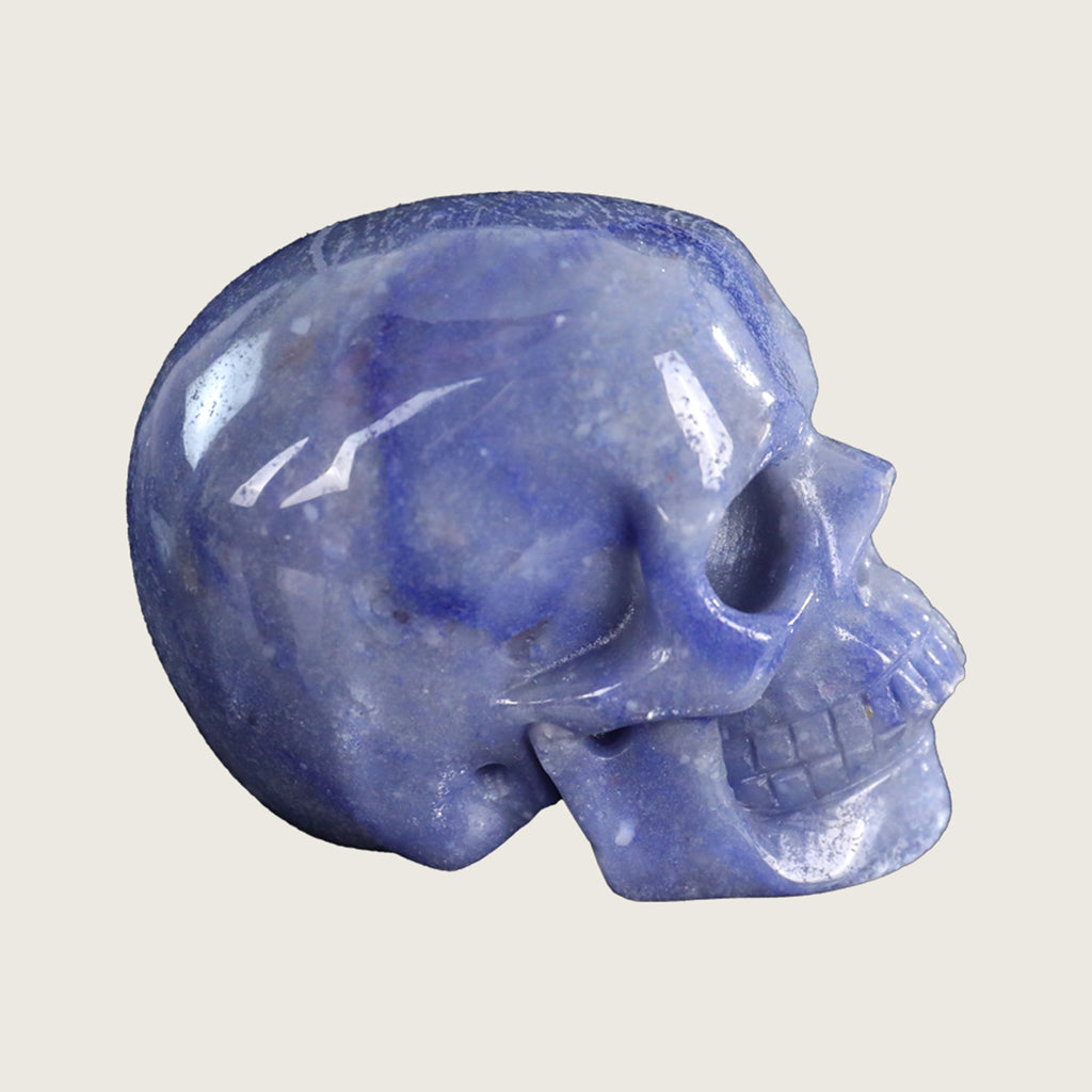 3.0" Blue Aventurine Crystal Skull Carving  #SKH30065