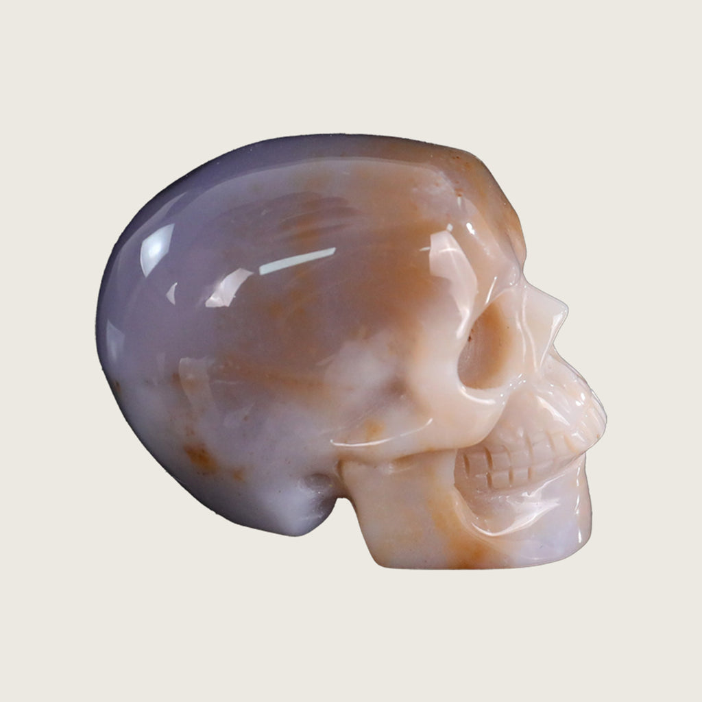 2.2" Chalcedony Jasper Crystal Skull Carving  #SKH22064