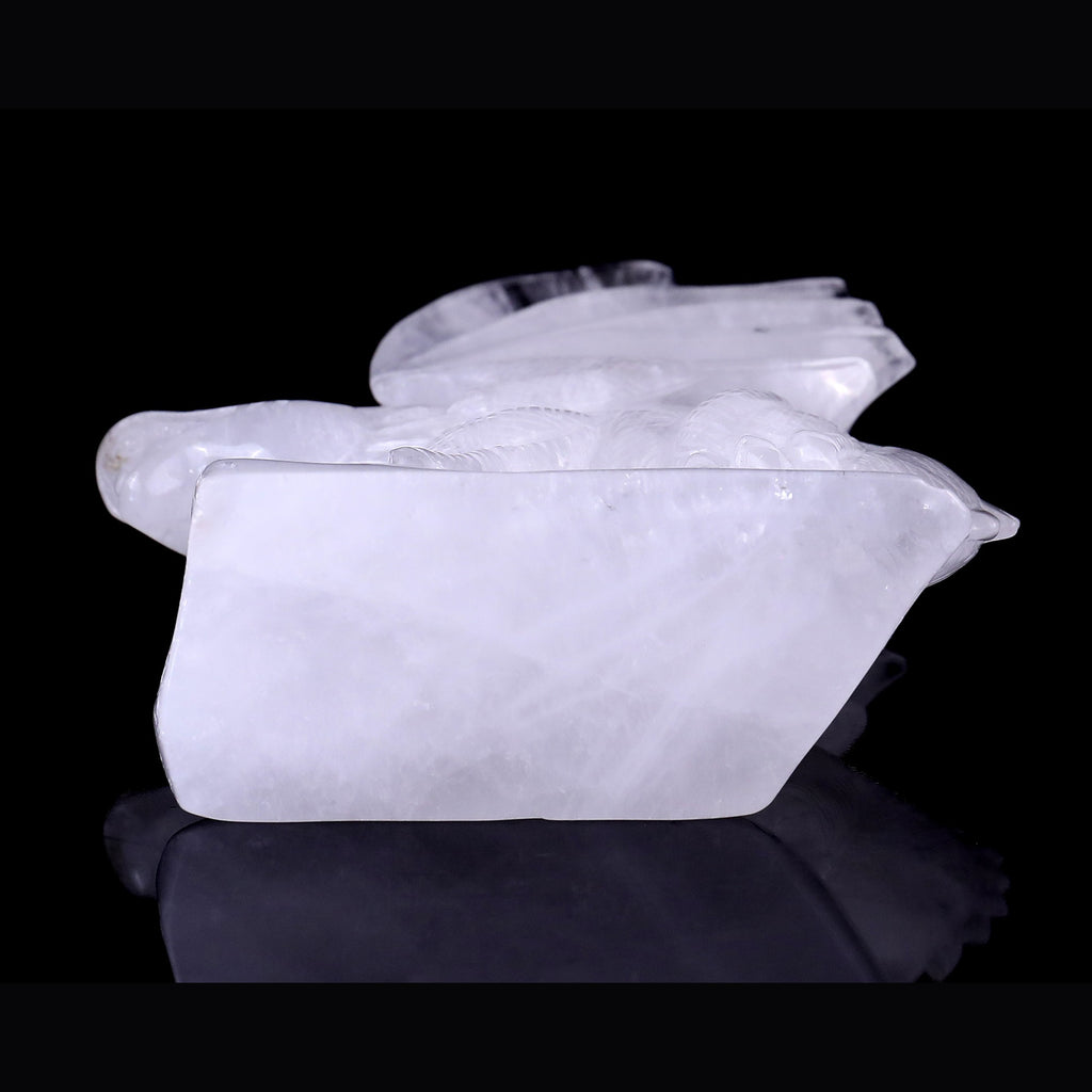 8.9" Angolan Quartz Pterosaur Carving  #CTC0074