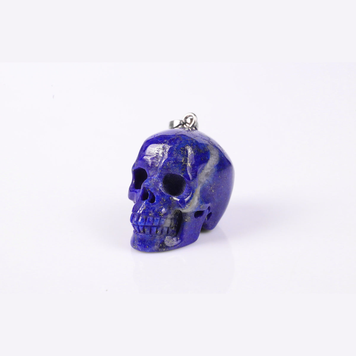 1.1" Lapis Lazuli Skull Pendant Carving  #CSC0052