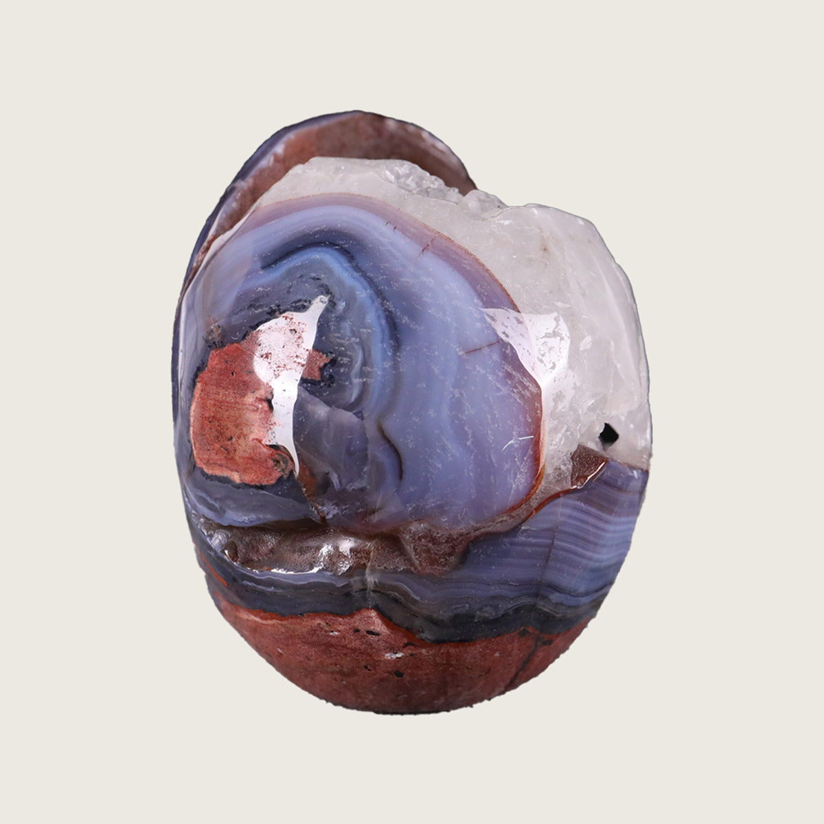 3.0" Volcanic Agate Human Skull Carving  #SKH30023