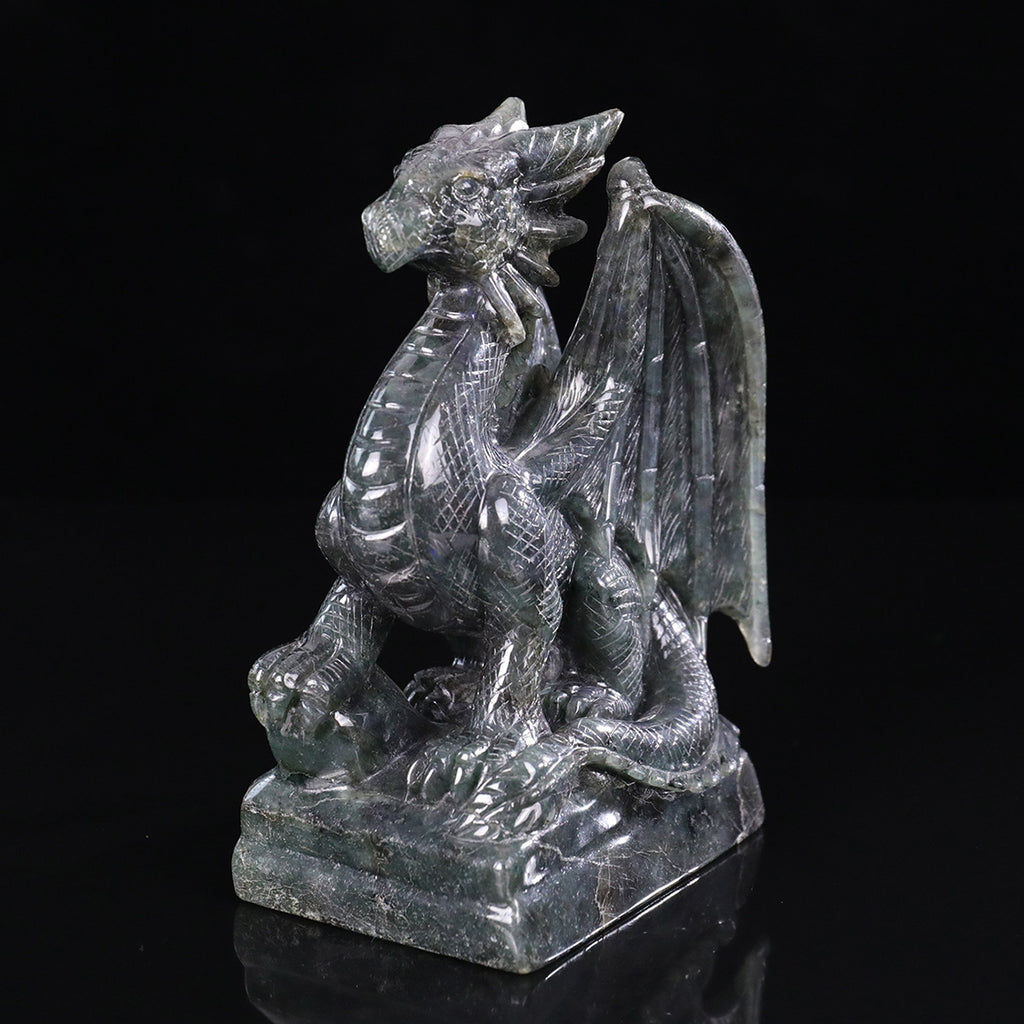 4.0" Blue Labradorite Pterosaur Carving  #CTC0066