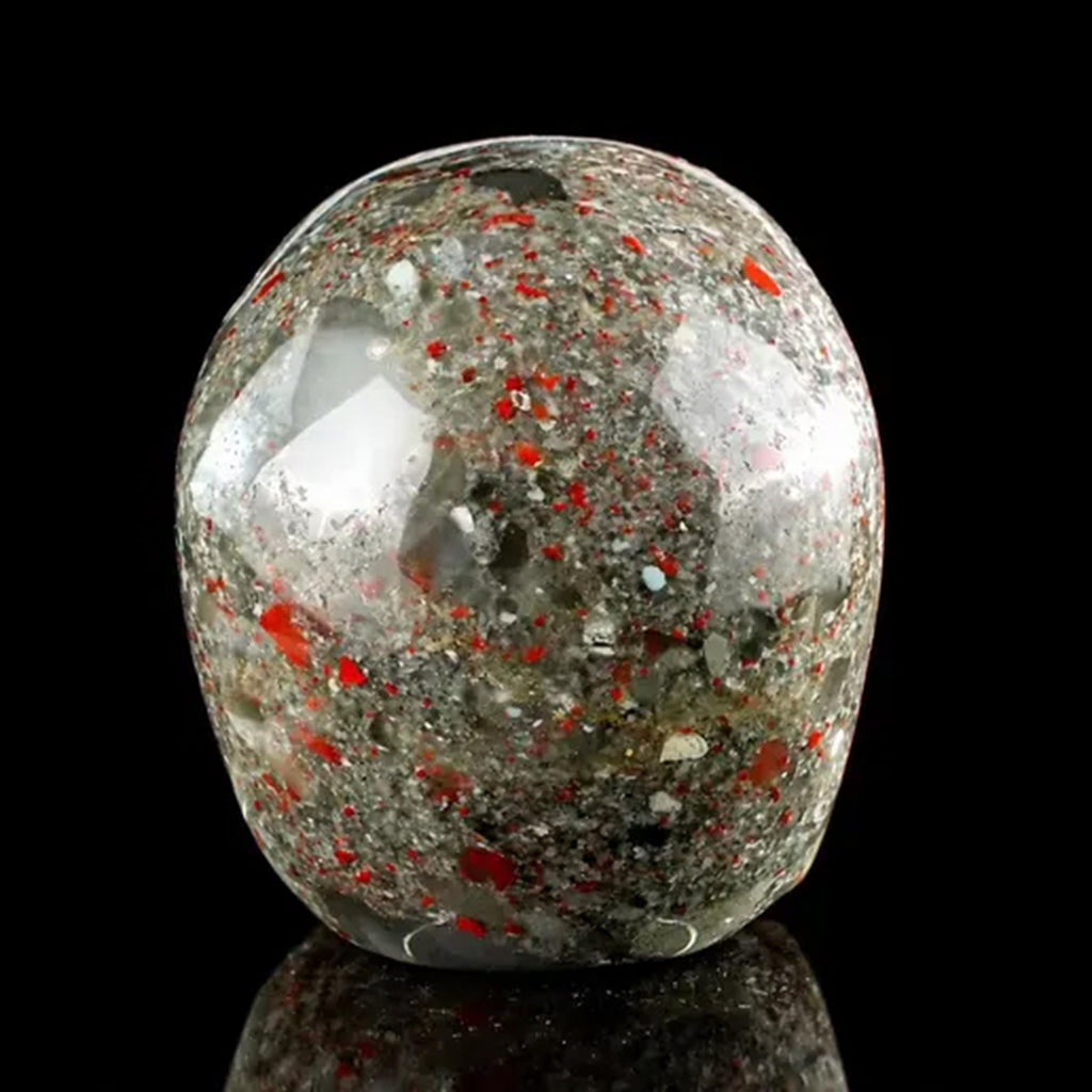 3.0" African Bloodstone Crystal Skull Carving  #SKH30118