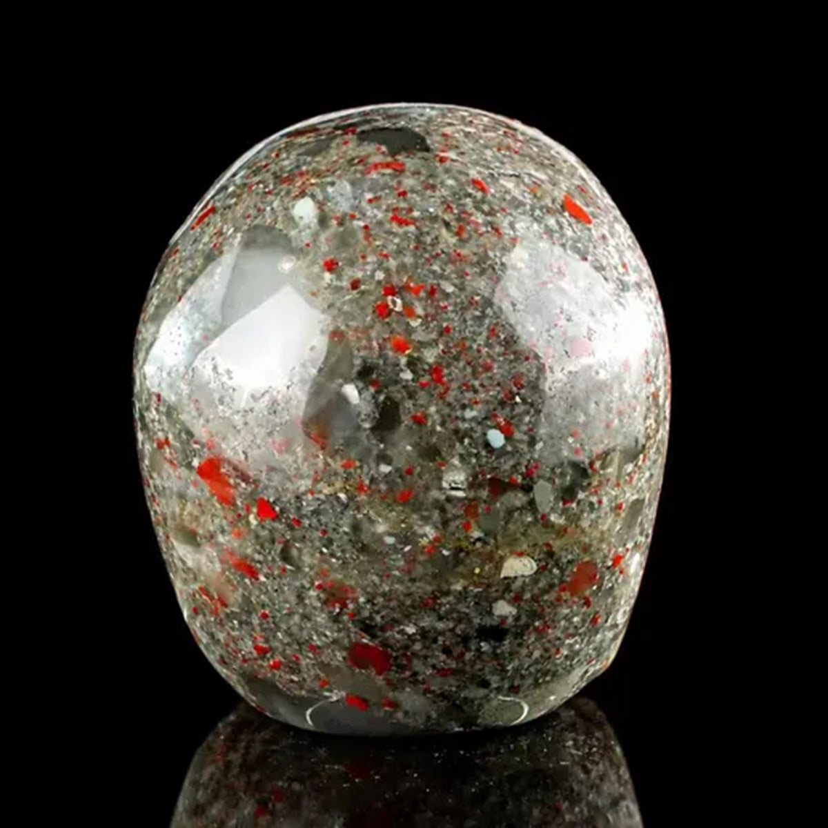 3.0" African Bloodstone Crystal Skull Carving  #SKH30118