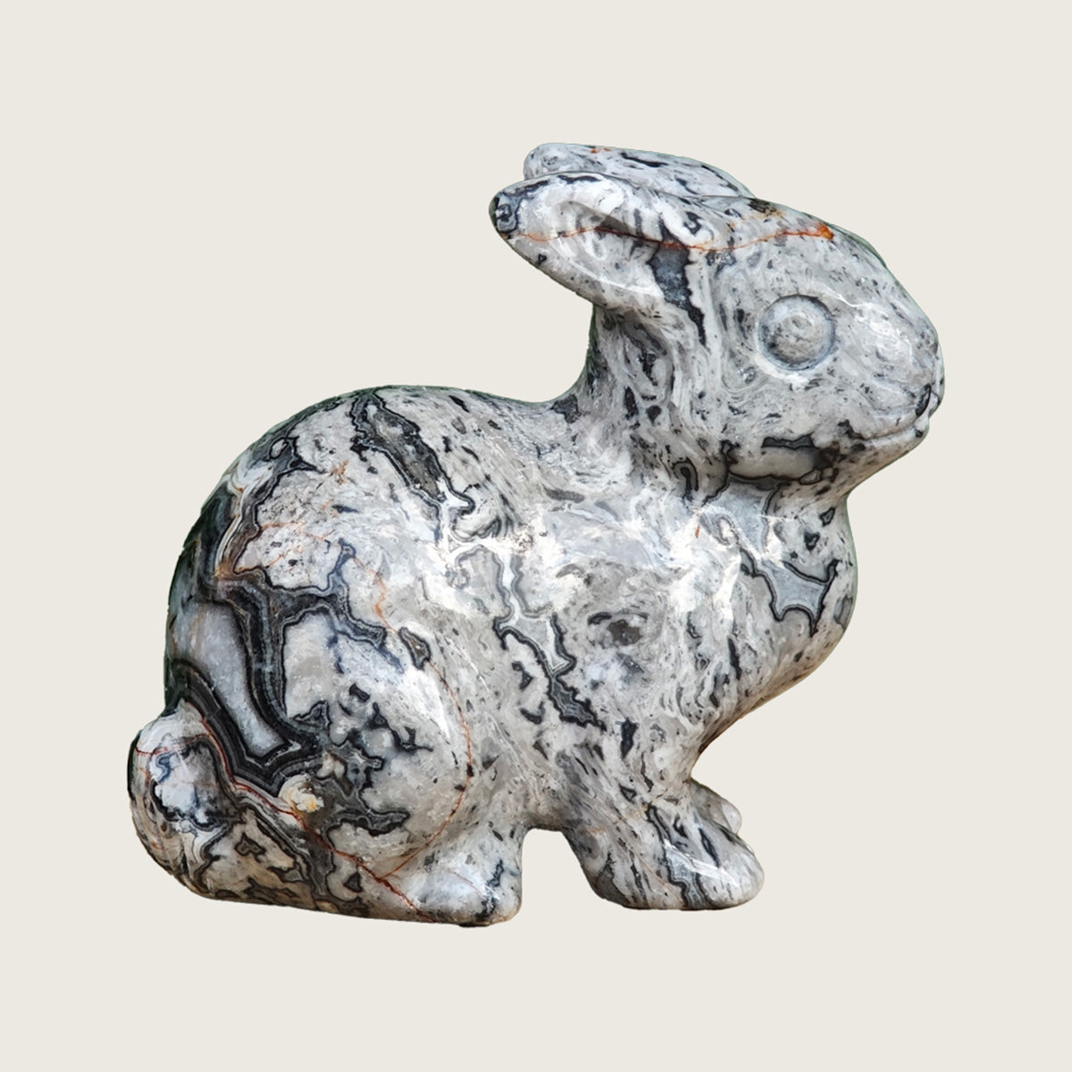 2.2" Picasso Jasper Rabbit Carving  #CHA0012