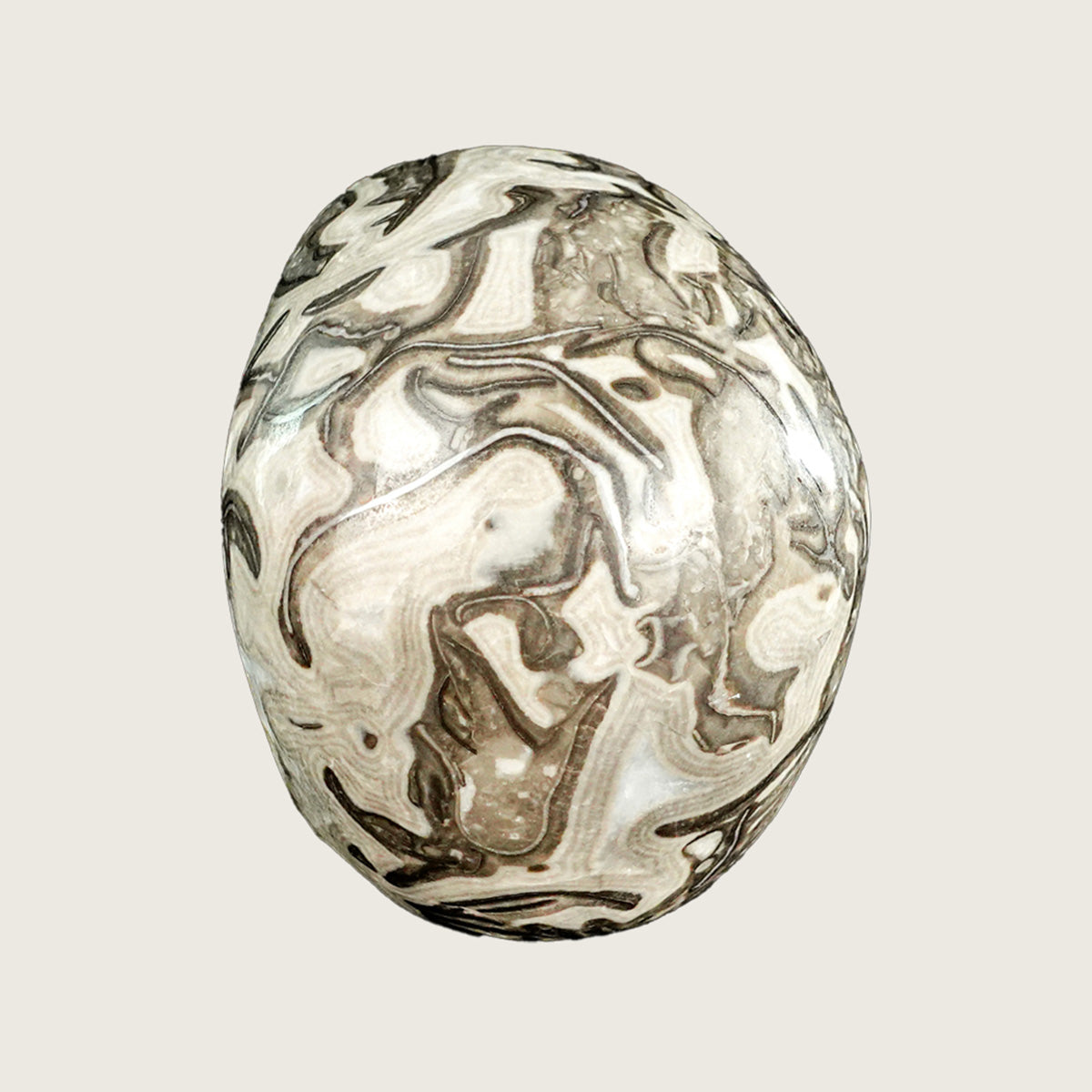 4.5" Black Crazy Agate Crystal Skull Carving  #SKH45017