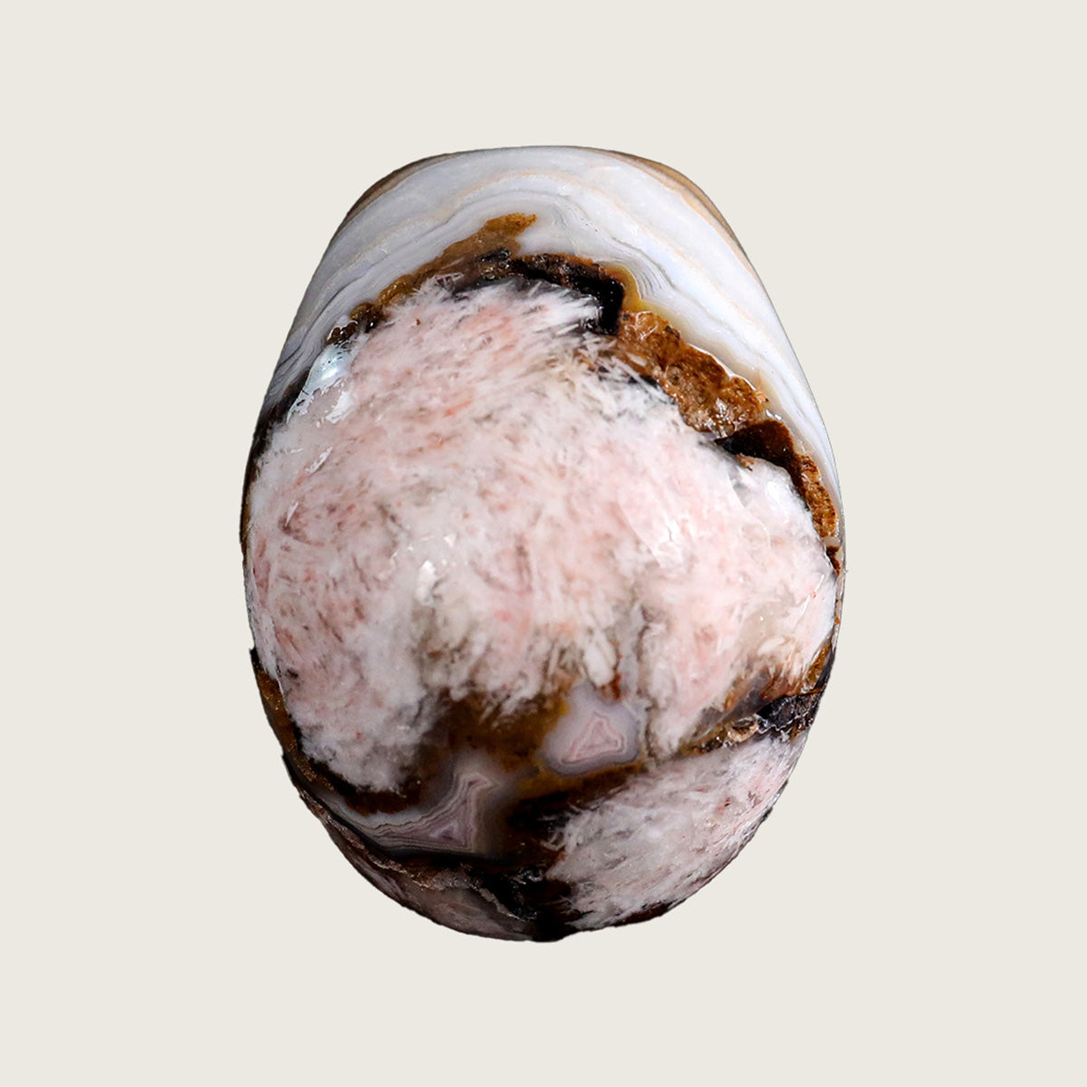 2.2" Red Crazy Lace Agate Human Skull Carving  #SKH22009
