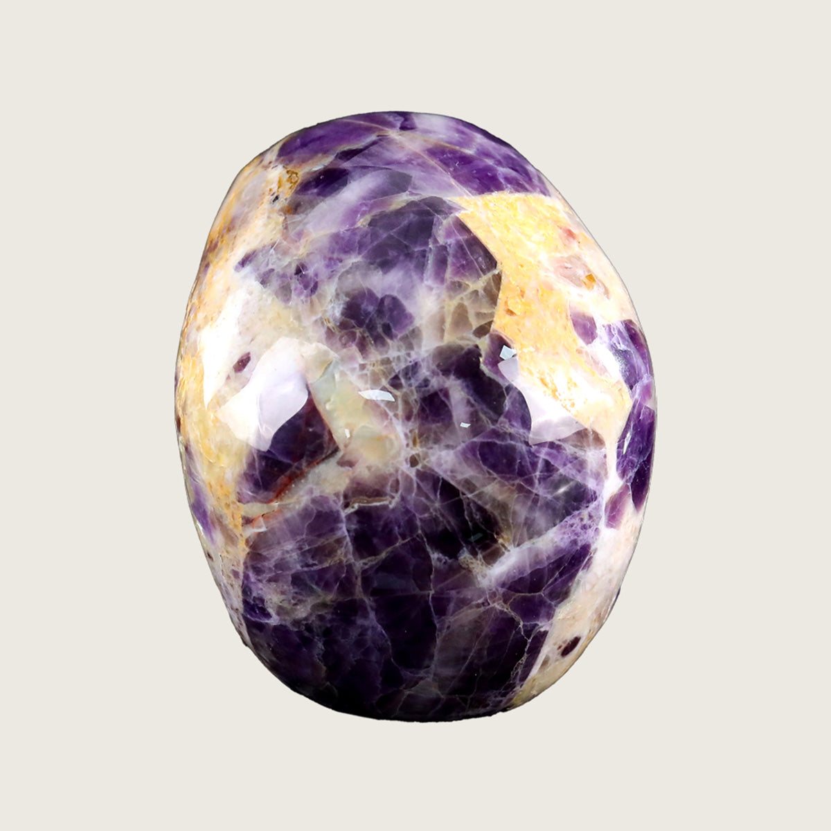 4.5" Chevron Amethyst Human Skull Carving  #SKH45003