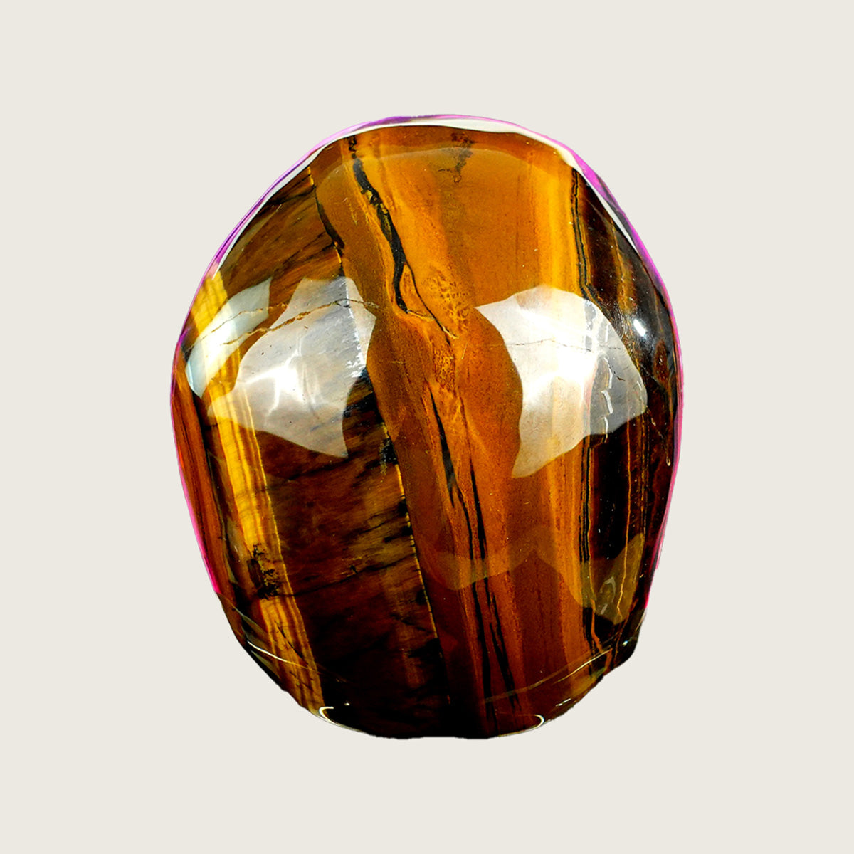 4.5" Tiger Eye Crystal Skull Carving  #SKH45009