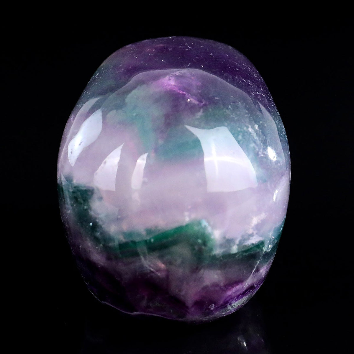 3.0" Colorful Fluorite Crystal Skull Carving  #SKH30110