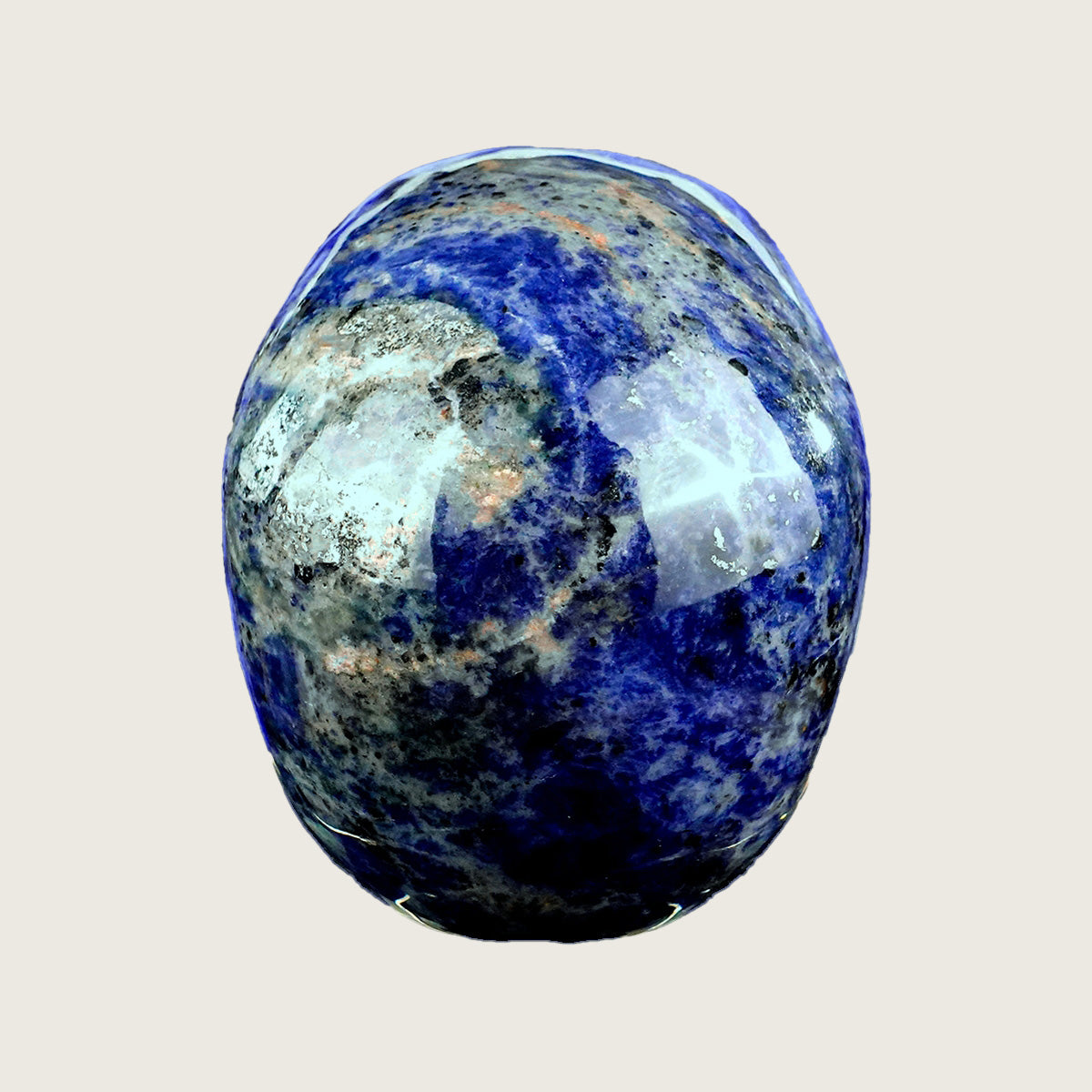 4.5" Sodalite Human Crystal Skull Carving  #SKHSL4501