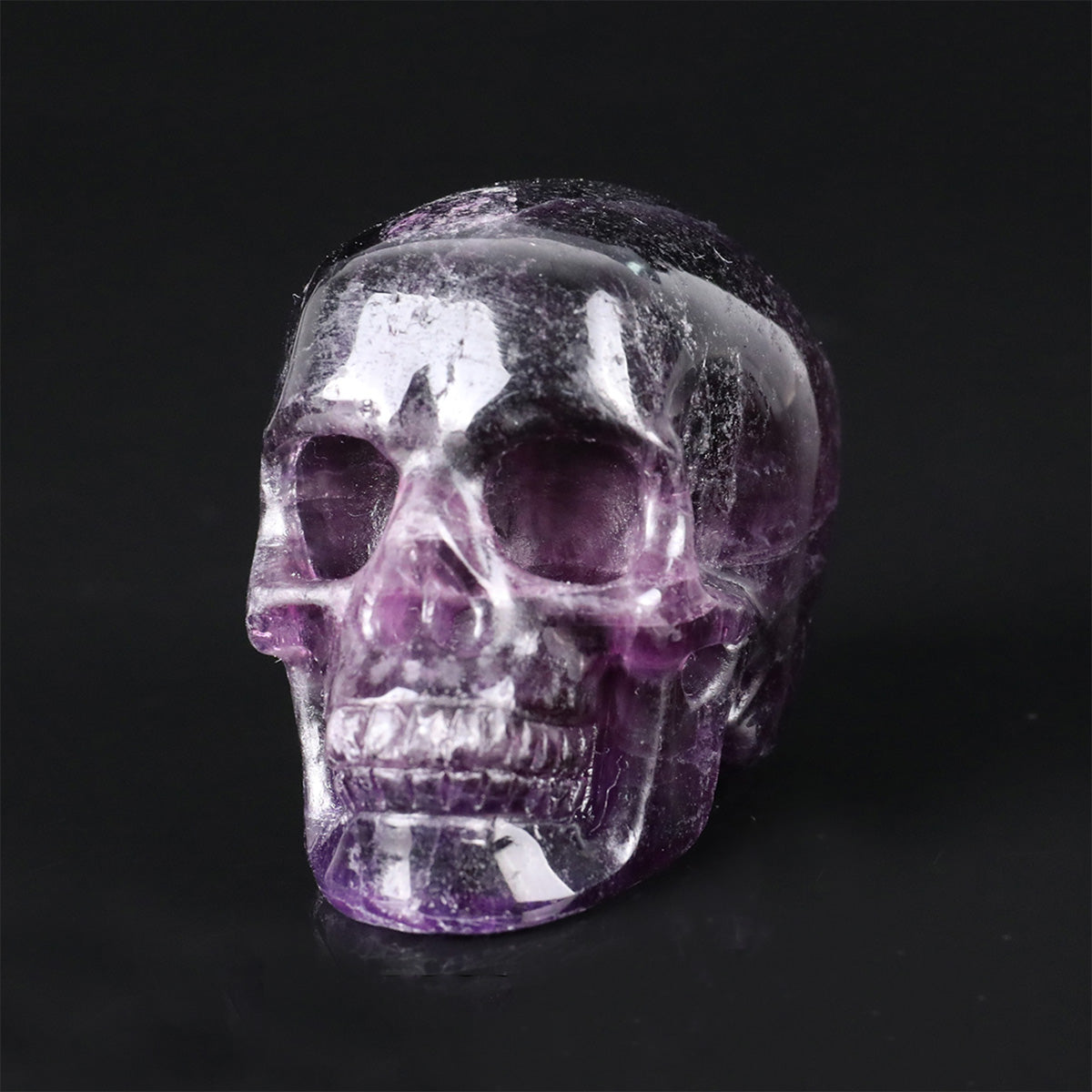 2.2" Amethyst Crystal Skull Carving  #SKH22074