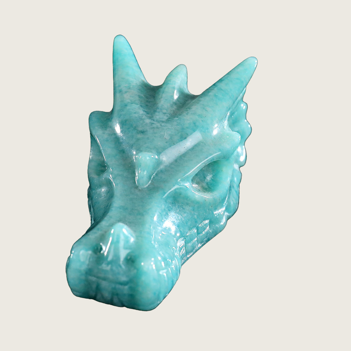 2.4" Amazonite Dragon Skull Carving  #CSC0006