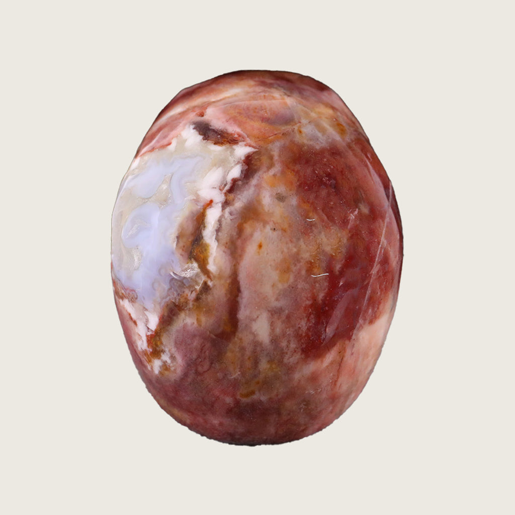 3.0" Chalcedony Jasper Human Skull Carving  #SKH30021