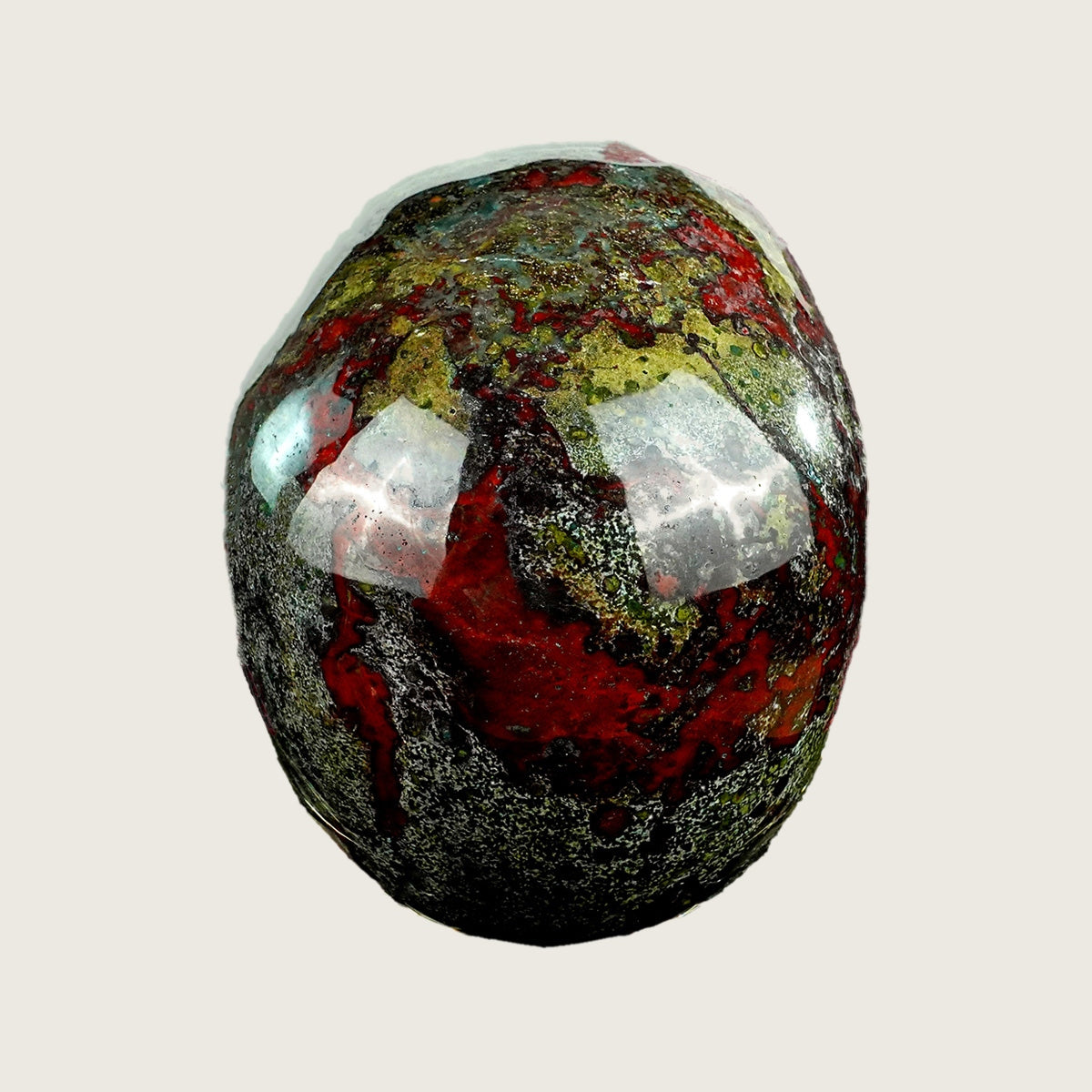 4.5" Dragon Blood Jasper Crystal Skull Carving  #SKHDB4501