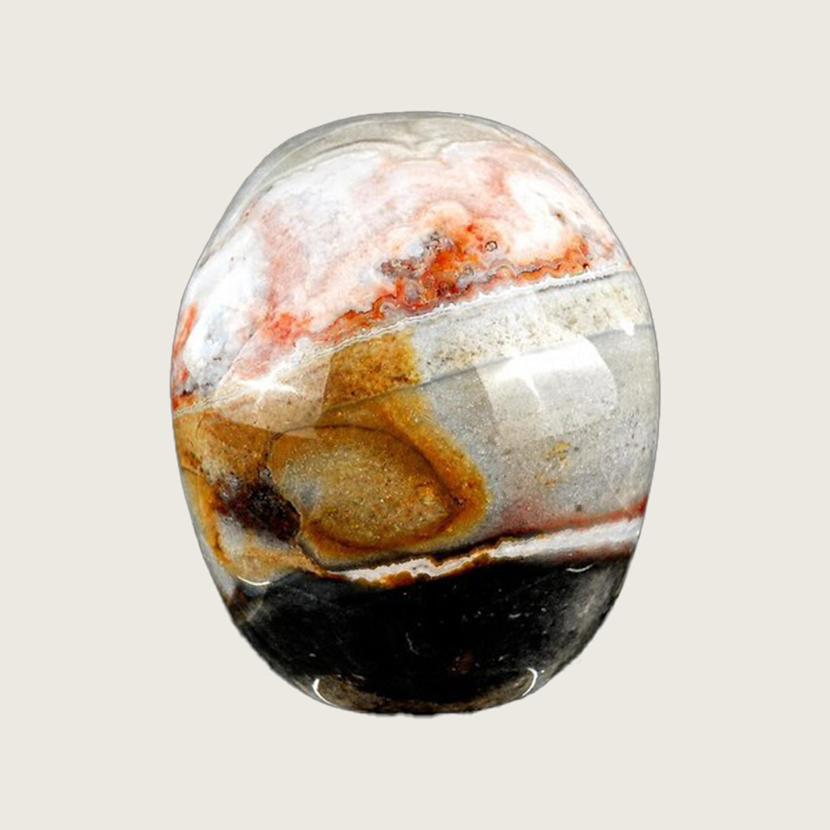 3.0" Red Lace Agate Crystal Skull Carving  #SKH30080