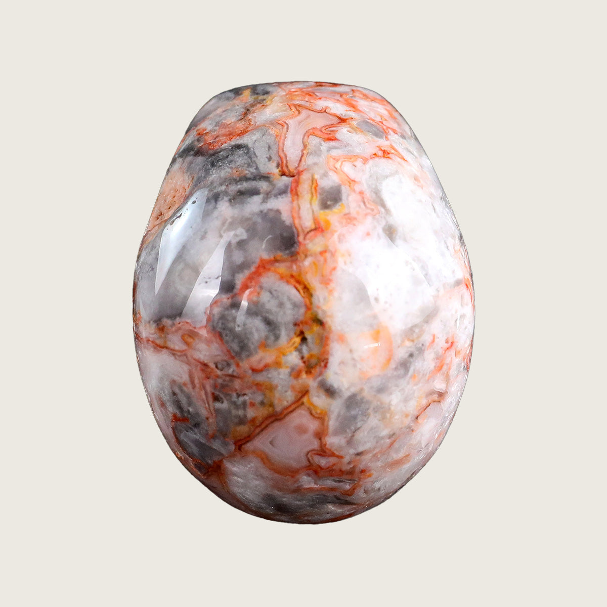 2.2" Crazy Agate Crystal Skull Carving  #SKHCA2201