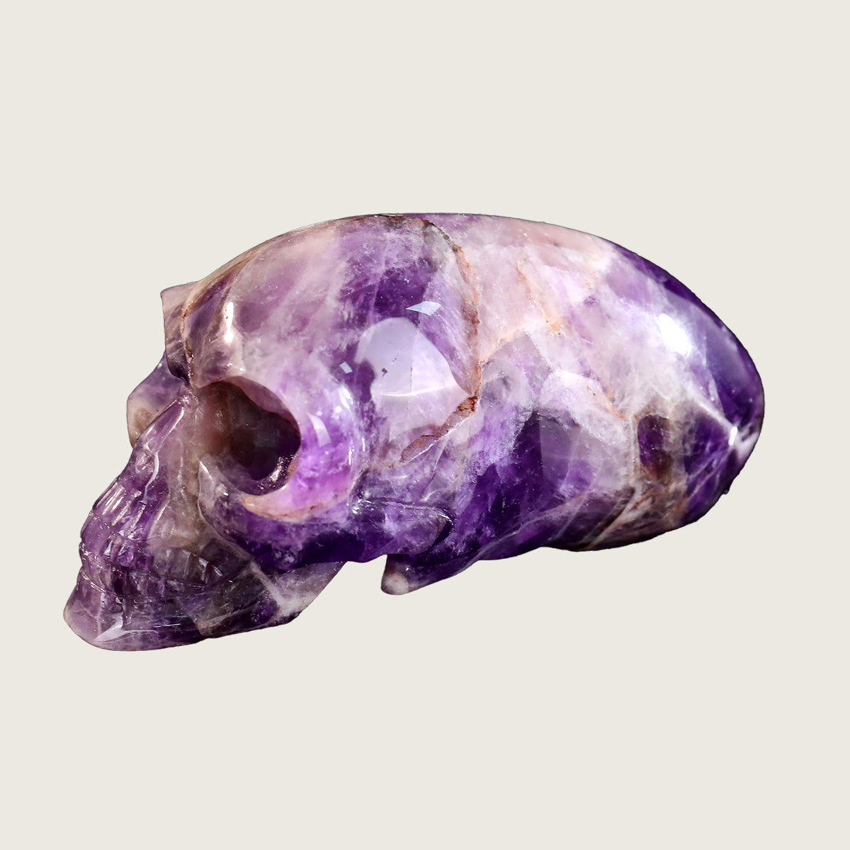 3.9" Amethyst Alien Skull Carving  #CSC0009