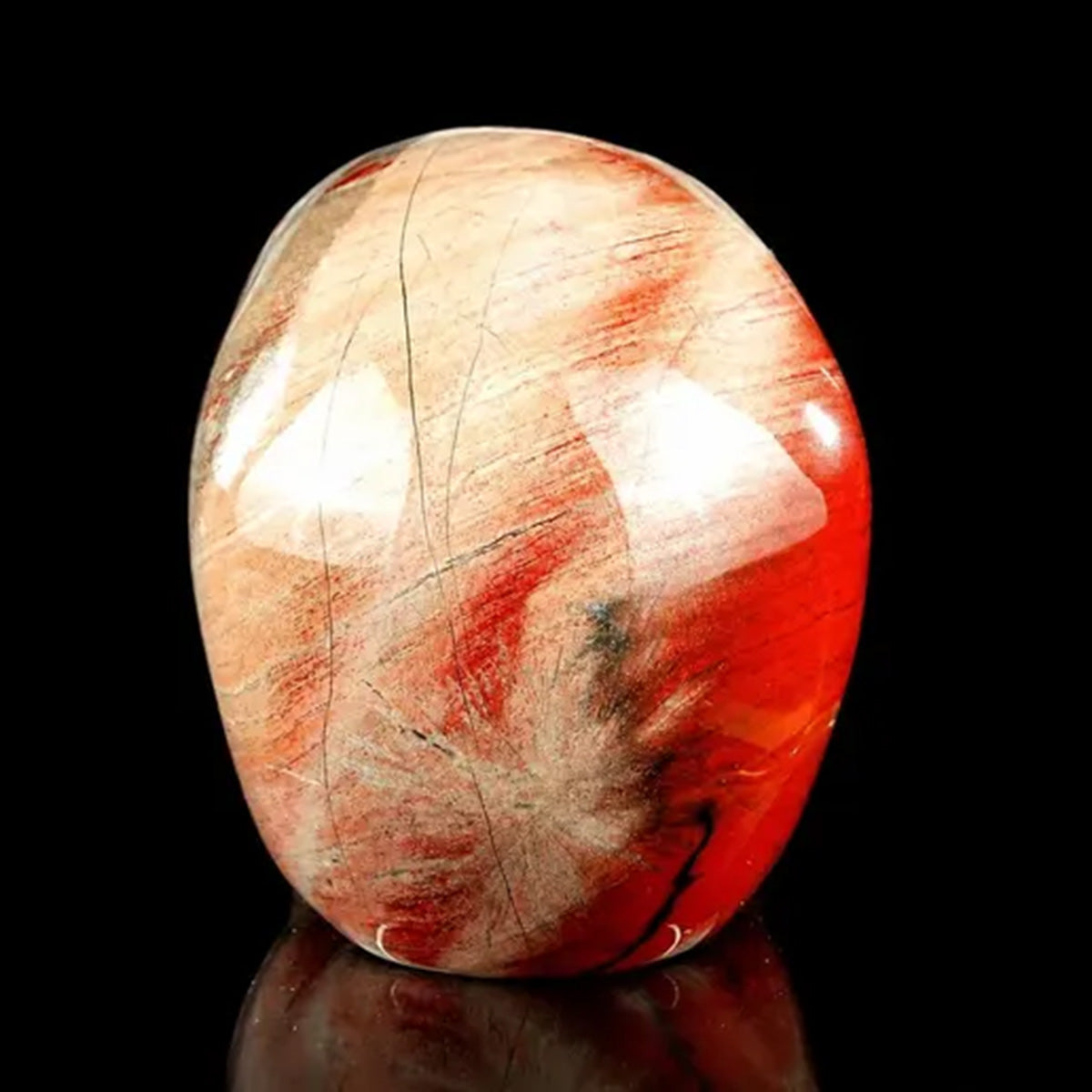 3.0" Red Jasper Crystal Skull Carving  #SKH30121