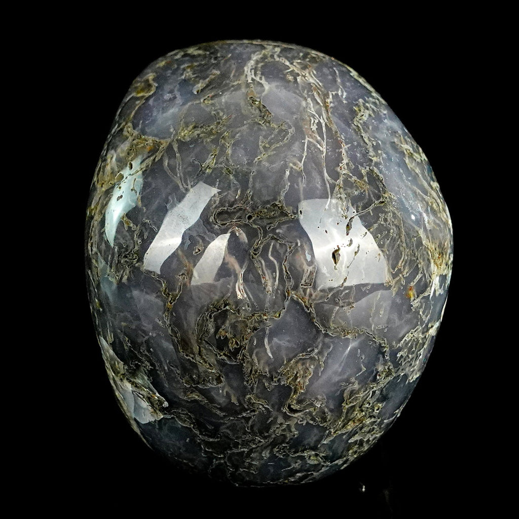 3.0" Moss Agate Crystal Skull Carving  #SKH30113