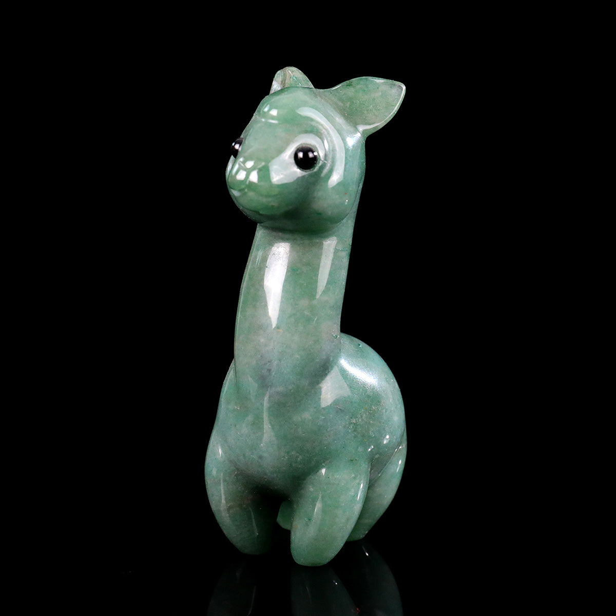 1.4" Green Aventurine Alpaca Carving  #CHA0028