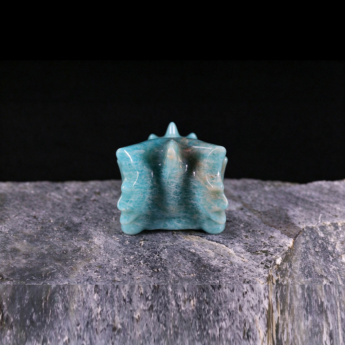 2.5" Amazonite Dragon Skull Carving  #CSC0025