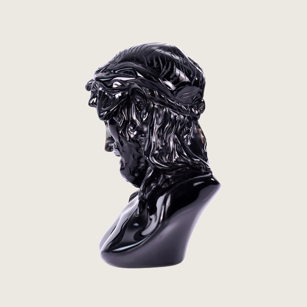 4.2" Black Obsidian Christ Carving  #CTC0054