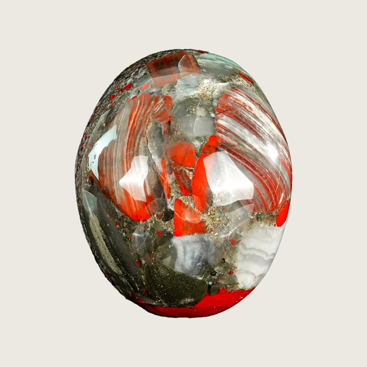 4.5" African Bloodstone Crystal Skull Carving  #SKH45022