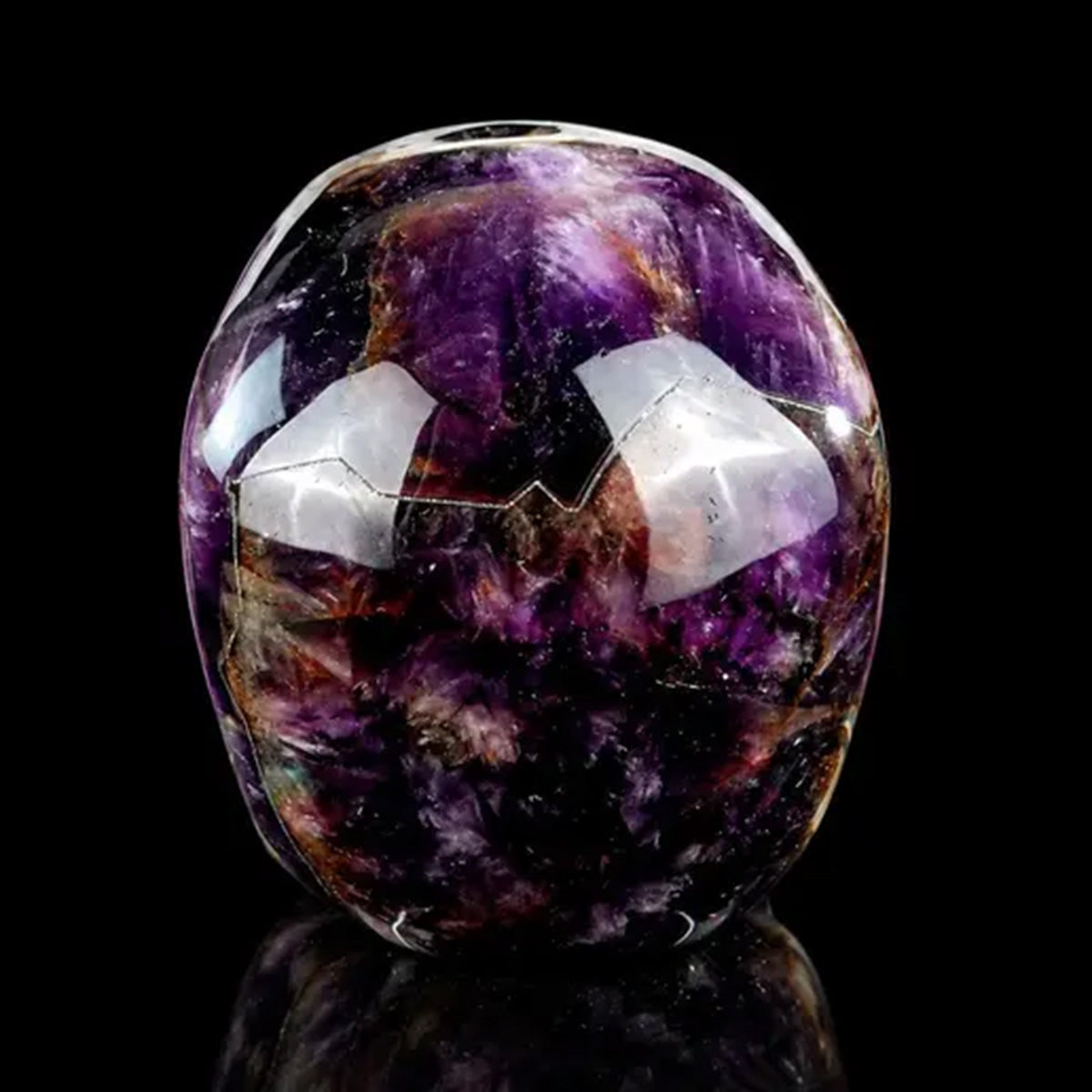3.0" Dream Amethyst Crystal Skull Carving  #SKH30123