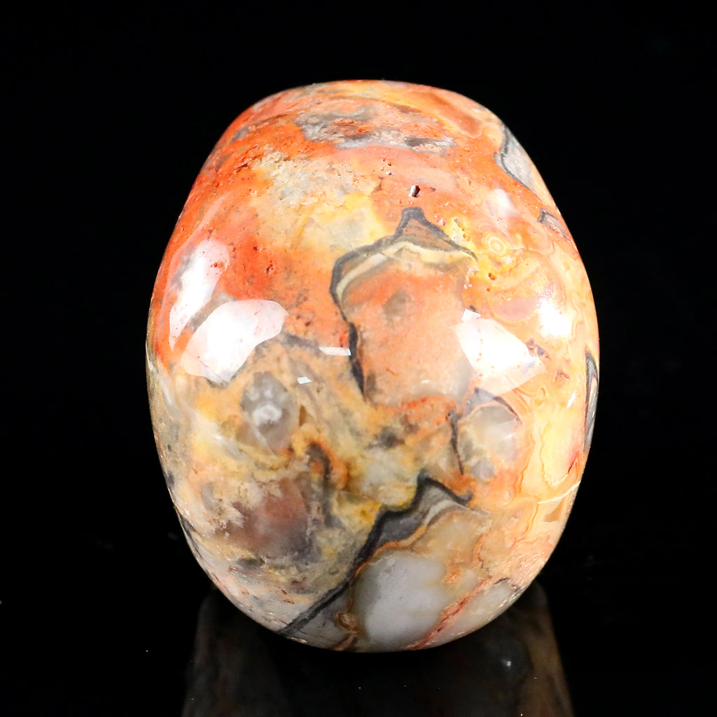 3.0" Crazy Agate Crystal Skull Carving  #SKH30107